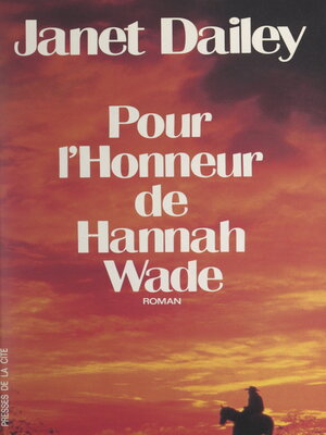 cover image of Pour l'honneur d'Hannah Wade